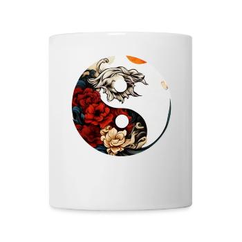 Yin Yang Blume - Tasse - Weiß - Vorne