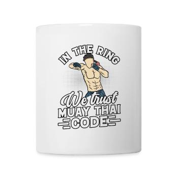 Sur le Ring, nous faisons confiance au Muay Thai Code - Mug blanc - blanc - Devant