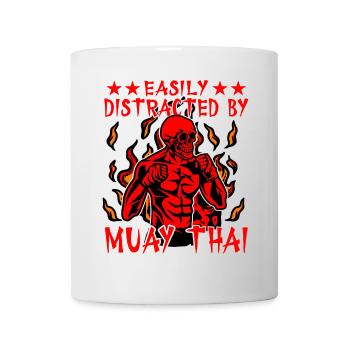 Leicht ablenken durch Muay Thai - Tasse - Weiß - Vorne