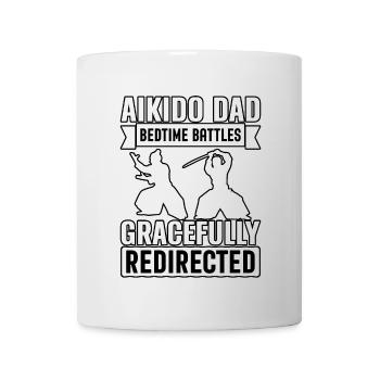 Aikido Papa Schlafenszeitkämpfe anmutig umgeleitet - Tasse - Weiß - Vorne