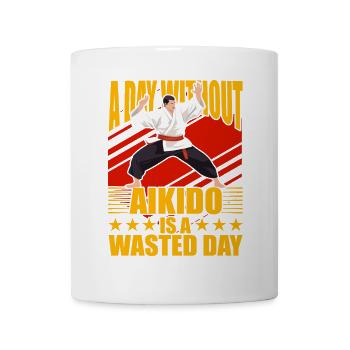 Une journée sans Aïkido est une journée perdue - Mug blanc - blanc - Devant
