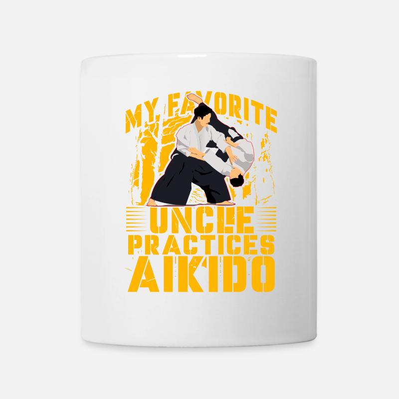 Mein Lieblingsonkel trainiert Aikido - Tasse - Weiß