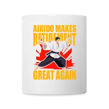 L’aïkido redonne sa grandeur à la retraite - Mug blanc - blanc - Devant