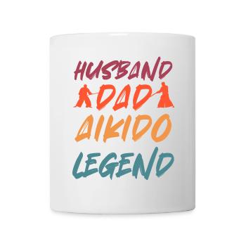 Ehemann Papa Aikido Legende - Tasse - Weiß - Vorne