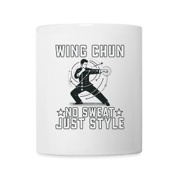 Wing Chun no sweat just style - Mug - white - Front