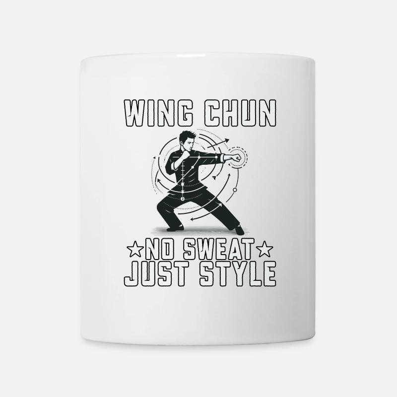 Wing Chun : pas de transpiration, juste du style - Mug blanc - blanc