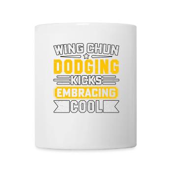 Wing Chun dodging kicks embracing cool - Mug - white - Front