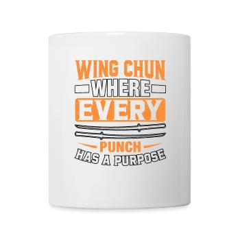 Wing Chun, wo jeder Schlag einen Zweck hat - Tasse - Weiß - Vorne