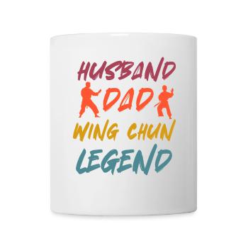 Ehemann Papa Wing Chun Legende - Tasse - Weiß - Vorne