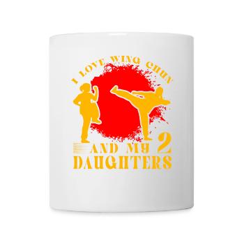 J’adore le Wing chun et mes 2 filles - Mug blanc - blanc - Devant
