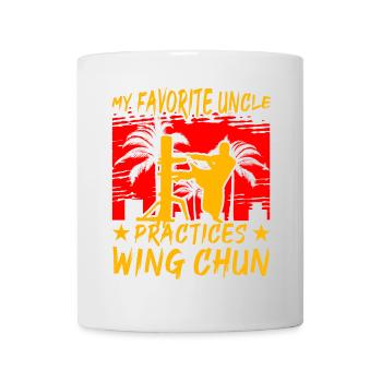Mon oncle préféré pratique le Wing Chun - Mug blanc - blanc - Devant