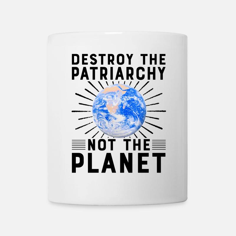 Détruisez le patriarcat, pas la planète - Mug blanc - blanc