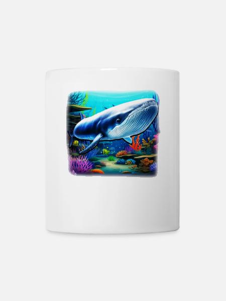 Blauwal - Tasse - Weiß