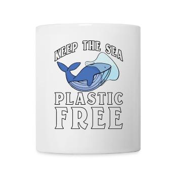 Halten Sie das Meer plastikfrei - Tasse - Weiß - Vorne