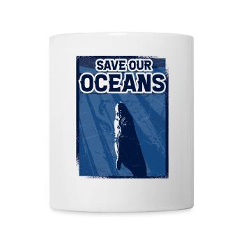 Rettet unsere Ozeane - Tasse - Weiß - Vorne