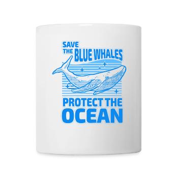 Rettet die Blauwale, schützt den Ozean - Tasse - Weiß - Vorne