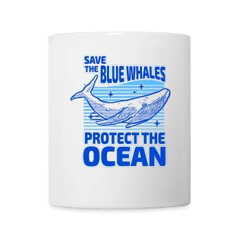 Rettet die Blauwale, schützt den Ozean - Tasse - Weiß - Vorne