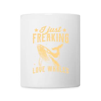 Ich liebe Wale einfach verdammt noch mal - Tasse - Weiß - Vorne