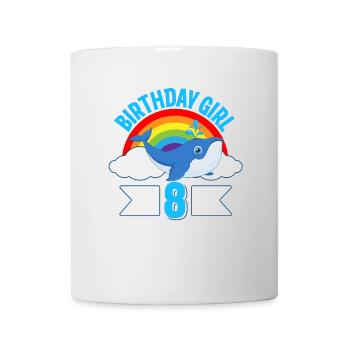 Geburtstagskind 8 Blauwal - Tasse - Weiß - Vorne