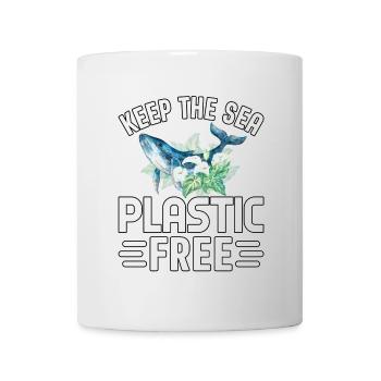Halten Sie das Meer plastikfrei - Tasse - Weiß - Vorne
