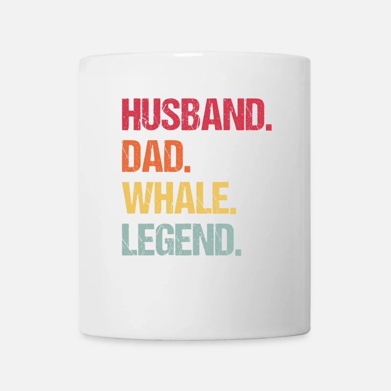 Ehemann Papa Wal-Legende - Tasse - Weiß