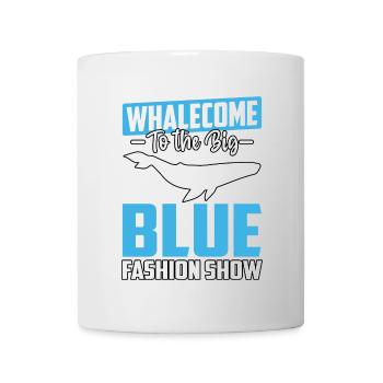 Whalecome au défilé de mode du grand bleu - Mug blanc - blanc - Devant