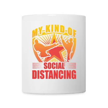 Mon type de distanciation sociale - Mug blanc - blanc - Devant