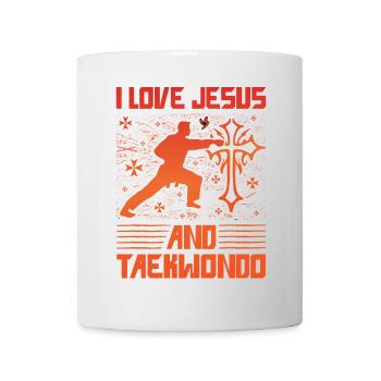 I love Jesus and Taekwondo - Mug - white - Front