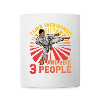 J’aime le taekwondo et j’aime 3 personnes - Mug blanc - blanc - Devant