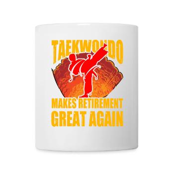 Le taekwondo rend la retraite à nouveau belle - Mug blanc - blanc - Devant