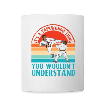 C’est un truc de taekwondo que vous ne comprendriez pas - Mug blanc - blanc - Devant
