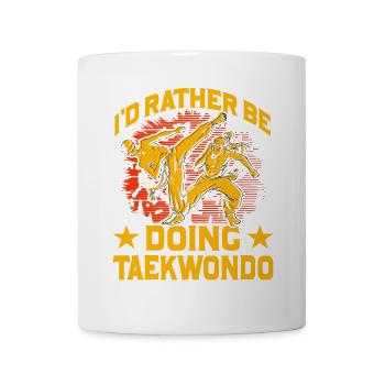 Je préférerais faire du taekwondo - Mug blanc - blanc - Devant