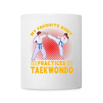 Meine Lieblingstante trainiert Taekwondo - Tasse - Weiß - Vorne