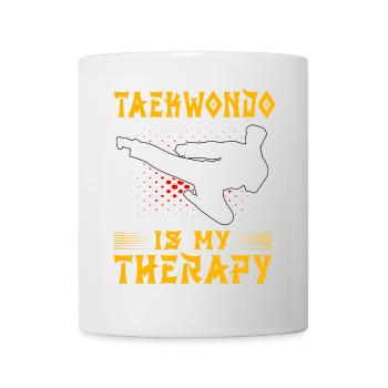Le taekwondo est ma thérapie - Mug blanc - blanc - Devant