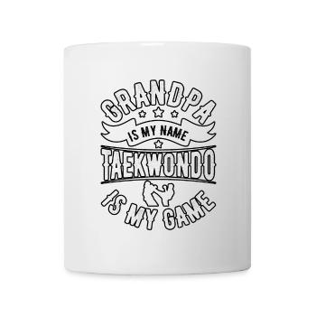 Grand-père est mon nom, le taekwondo est mon jeu - Mug blanc - blanc - Devant