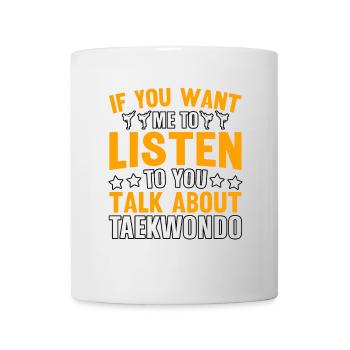 Si tu veux que je t’écoute parler de - Mug blanc - blanc - Devant