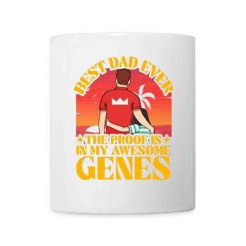 Bester Papa aller Zeiten, der Beweis liegt in meinen großartigen Genen - Tasse - Weiß - Vorne