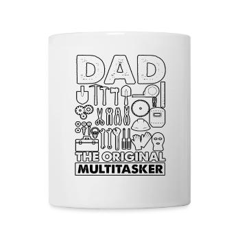Papa, der ursprüngliche Multitasker - Tasse - Weiß - Vorne
