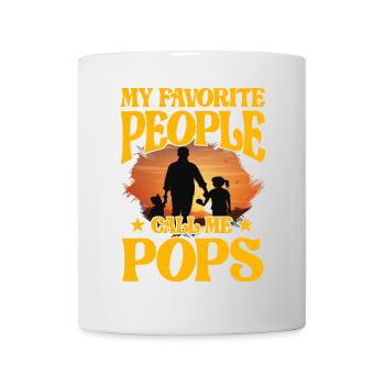 Meine Lieblingsleute nennen mich Pops - Tasse - Weiß - Vorne