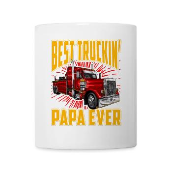 Best truckin Papa ever - Mug - white - Front