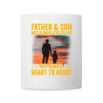 Vater und Sohn nicht immer auf Augenhöhe, aber immer - Tasse - Weiß - Vorne