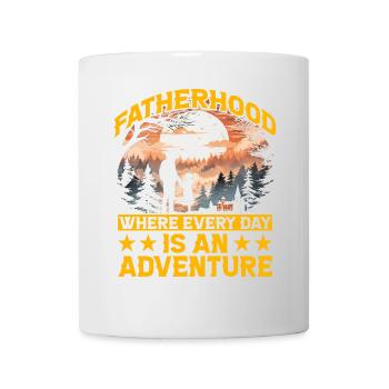 Vaterschaft, wo jeder Tag Abenteuer ist - Tasse - Weiß - Vorne