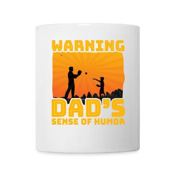 Warnung Papas Sinn für Humor - Tasse - Weiß - Vorne