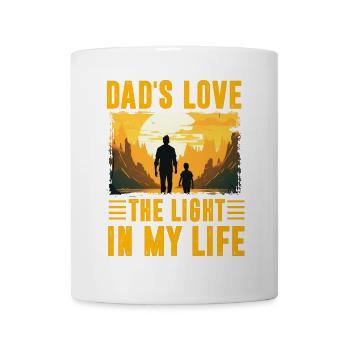 Papa liebt das Licht in meinem Leben - Tasse - Weiß - Vorne