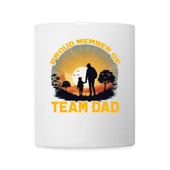 Fier membre de l’équipe papa - Mug blanc - blanc - Devant