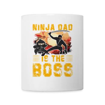 Ninja Dad ist der Häuptling - Tasse - Weiß - Vorne