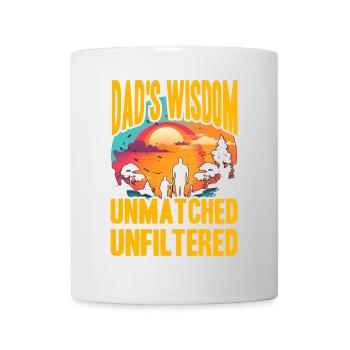 Papas Weisheit unübertroffen ungefiltert - Tasse - Weiß - Vorne