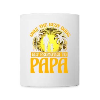 Nur die besten Väter werden zum Papa befördert - Tasse - Weiß - Vorne