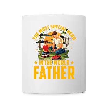 Der speziellste Held der Welt: Vater - Tasse - Weiß - Vorne