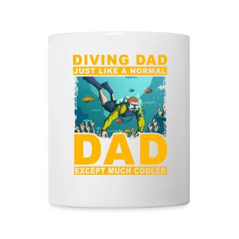 Papa plongeur comme un papa normal mais beaucoup cool - Mug blanc - blanc - Devant